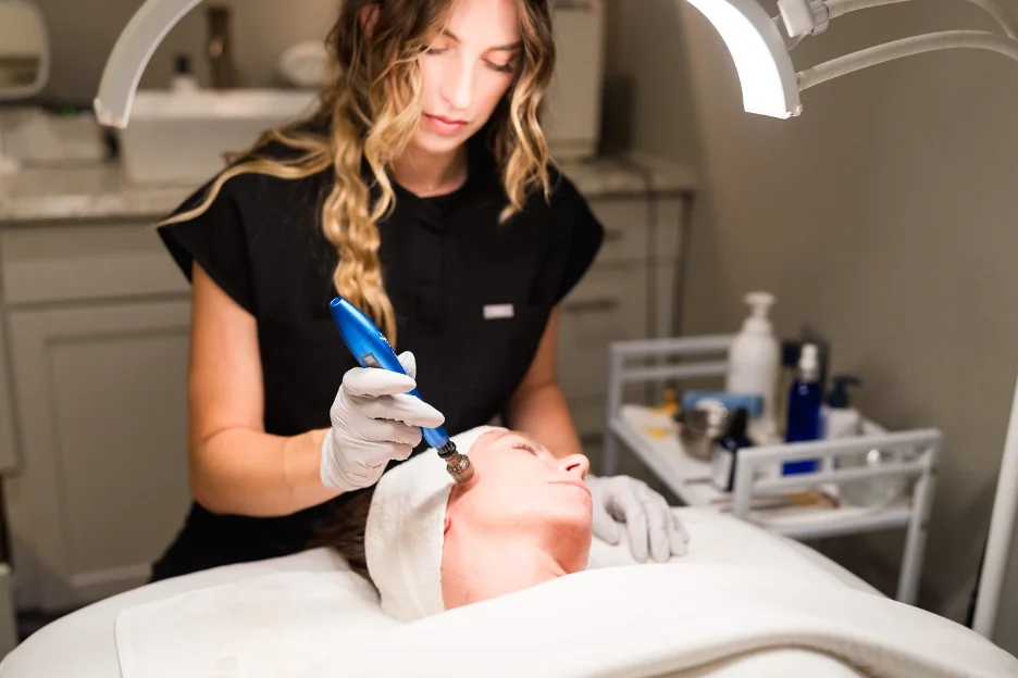 Medical-grade microneedling treatment at Banyan and Bamboo Med Spa South Lamar Austin TX