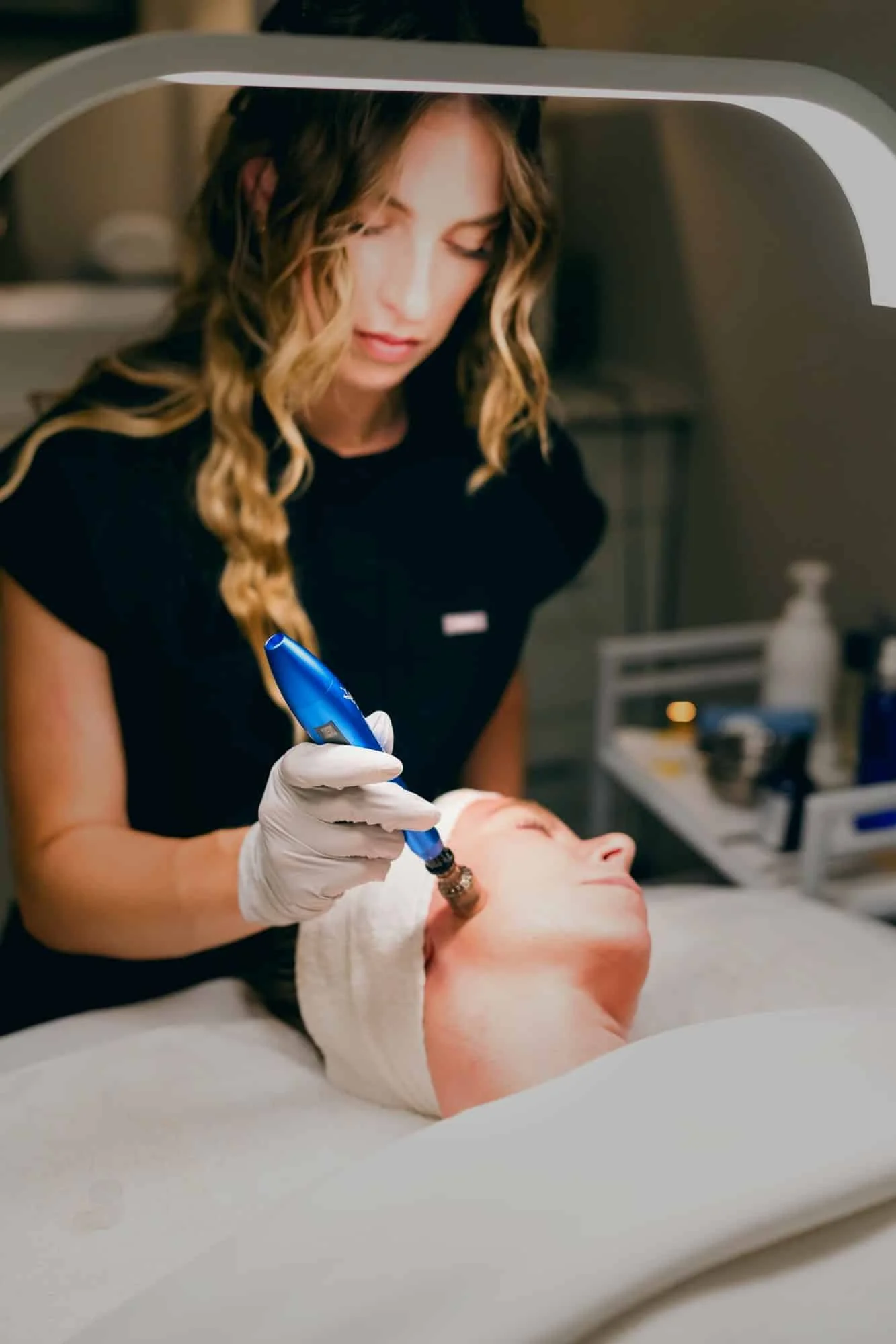 Microneedling device close-up at Banyan and Bamboo Med Spa South Austin TX